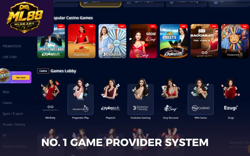 No. 1 game provider system