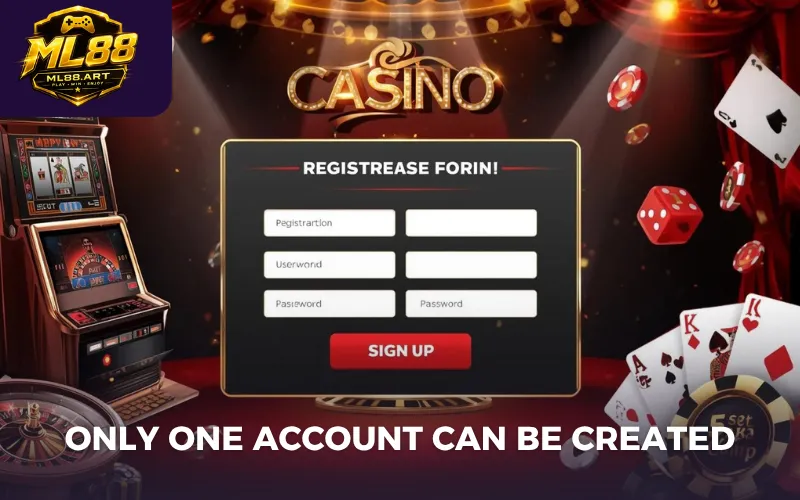 Only one account can be created