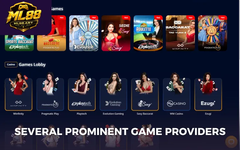 Several prominent game providers